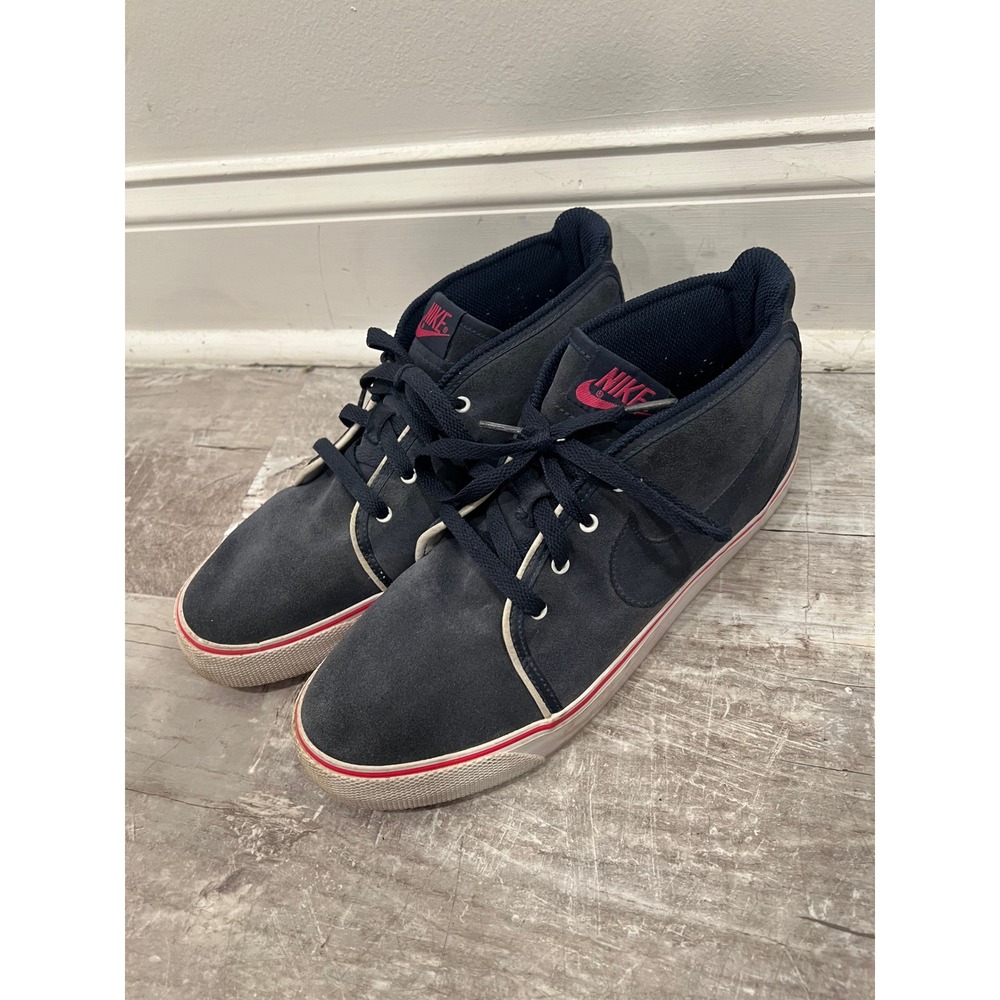 Nike Mens Sweet Classic Mid Navy Pink Canvas Skateboarding Sneakers Size 10